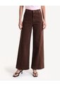 Jean Retro Pierna Ancha Y Tiro Alto  Para Mujer Café Seven Seven de Seven Seven