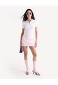 Camiseta Polo Manga Corta Con Cierre  Para Mujer Crudo Seven Seven de Seven Seven