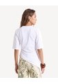 Camiseta Manga Corta Con Recogido Lateral  Para Mujer Crudo Seven Seven de Seven Seven