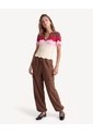 Pantalón Harem Con Bolsillos Laterales  Para Mujer Café Seven Seven de Seven Seven