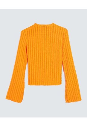 Camiseta Para Mujer Manga Larga Cuello Alto Color Naranja Marca Seven Seven #28096283