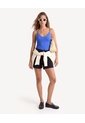 Short Mom Con Pretina De Guardapolvo  Para Mujer Negro Seven Seven de Seven Seven