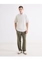 Pantalón Encauchado Straight  Para Hombre Verde Seven Seven de Seven Seven