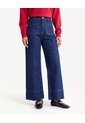 Jean Retro De Bolsillos Frontales  Para Mujer Azul Seven Seven de Seven Seven