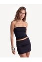 Camiseta Strapless De Malla Suave  Para Mujer Negro Seven Seven de Seven Seven