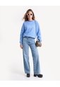 Jean Wide Leg Con Pretina Cruzada  Para Mujer Azul Seven Seven de Seven Seven
