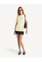 Camiseta Holgada Con Gráfico Frontal  Para Mujer Amarillo Seven Seven de Seven Seven