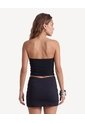 Camiseta Strapless De Malla Suave  Para Mujer Negro Seven Seven de Seven Seven
