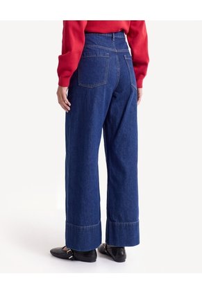 Jean Retro De Bolsillos Frontales  Para Mujer Azul Seven Seven