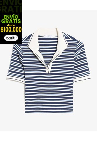 Camiseta Para Mujer Manga Corta Moda Color Azul Marca Seven Seven #28096488 Seven Seven