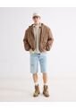 Bermuda Regular Con Desgastes  Para Hombre Azul Seven Seven de Seven Seven