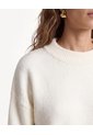 Saco Tejido De Cuello Redondo  Para Mujer Crema Seven Seven de Seven Seven