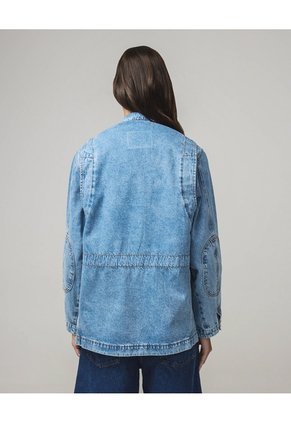 Chaqueta Rígida De Corte Amplio Para Mujer Azul Seven Seven