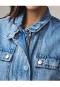Chaqueta Rígida De Corte Amplio  Para Mujer Azul Seven Seven de Seven Seven