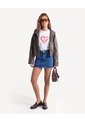 Camiseta Ajustada Con Gráfico De Corazón  Para Mujer Crudo Seven Seven de Seven Seven