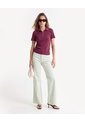 Camiseta Polo Manga Corta Con Cierre  Para Mujer Vino Seven Seven de Seven Seven