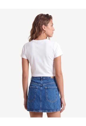 Camiseta Ajustada Con Gráfico De Corazón  Para Mujer Crudo Seven Seven