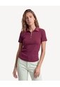 Camiseta Polo Manga Corta Con Cierre  Para Mujer Vino Seven Seven de Seven Seven