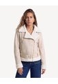 Chaqueta Biker Con Cinturón Y Hebilla  Para Mujer Arena Seven Seven de Seven Seven