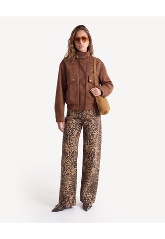 Chaqueta Suede Con Bolsillos De Tapa  Para Mujer Camel Seven Seven Seven Seven
