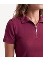 Camiseta Polo Manga Corta Con Cierre  Para Mujer Vino Seven Seven de Seven Seven