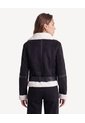 Chaqueta Biker Con Interior Suave  Para Mujer Negro Seven Seven de Seven Seven