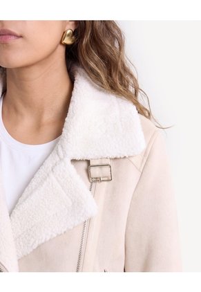 Chaqueta Biker Con Cinturón Y Hebilla  Para Mujer Arena Seven Seven