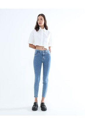 Jean Para Mujer Curvy Color Azul Medio Marca Seven Seven #28160843