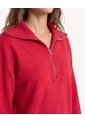 Saco Cuello Alto Con Cierre Frontal  Para Mujer Rojo Seven Seven de Seven Seven
