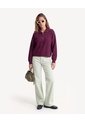 Saco Tejido Con Cremallera Al Cuello  Para Mujer Purpura Seven Seven de Seven Seven