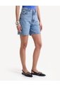 Short Largo De Corte Amplio  Para Mujer Azul Seven Seven de Seven Seven