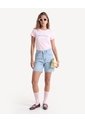 Short Largo Con Dobladillo Marcado  Para Mujer Azul Seven Seven de Seven Seven