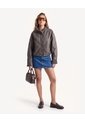 Falda Mini Denim Con Efecto Desgaste  Para Mujer Azul Seven Seven de Seven Seven