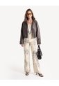 Top Floral De Tirantes Delgados  Para Mujer Arena Seven Seven de Seven Seven