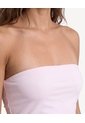 Camiseta Strapless De Malla Suave  Para Mujer Lila Seven Seven de Seven Seven