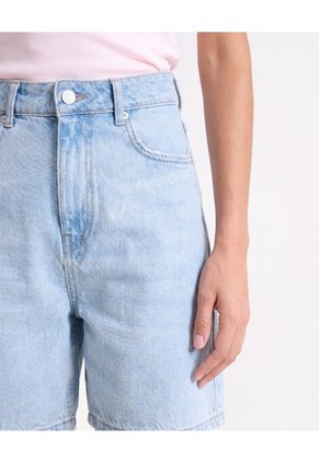 Short Largo Con Dobladillo Marcado Para Mujer Azul Seven Seven