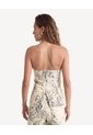 Top Floral De Tirantes Delgados  Para Mujer Arena Seven Seven de Seven Seven