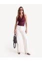 Blusa Halter De Encaje Con Recogidos  Para Mujer Vino Seven Seven de Seven Seven