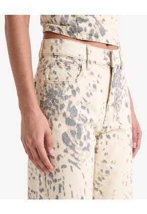Jean Straight Con Diseño Animal Para Mujer Arena Seven Seven