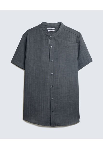Camisa Para Hombre Manga Corta  Color Gris Oscuro Marca Seven Seven #45012095