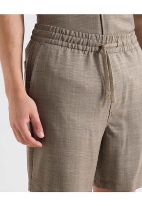 Bermuda Regular Encauchada Para Hombre Verde Seven Seven