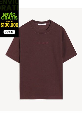 Camiseta Para Hombre Manga Corta Cuello Redondo Color Café Marca Seven Seven #45092788 Seven Seven