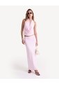Falda Maxi En Línea A Con Caída Fluida  Para Mujer Rosado Seven Seven de Seven Seven