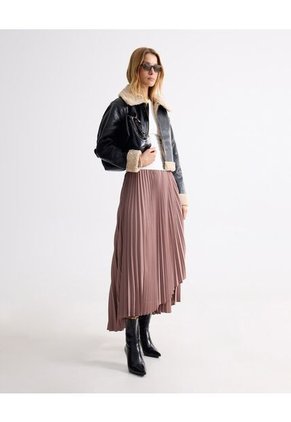 Camiseta Larga En Rib  Para Mujer Blanco Seven Seven