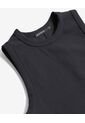 Camiseta Larga En Rib  Para Mujer Negro Seven Seven de Seven Seven