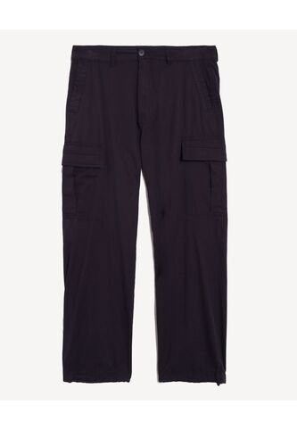 Pantalón Cargo Con Elástico  Para Hombre Negro Seven Seven Seven Seven