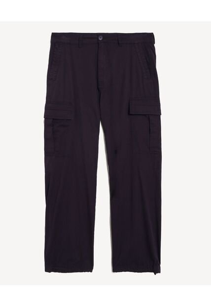 Pantalón Cargo Con Elástico  Para Hombre Negro Seven Seven