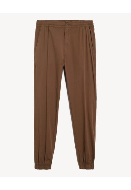 Pantalón Carrot Ligero  Para Hombre Café Seven Seven