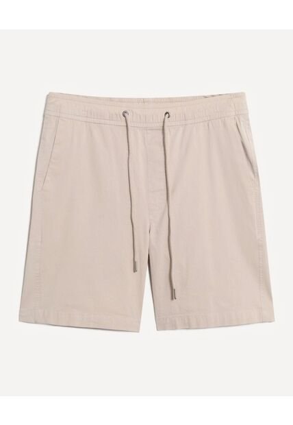 Bermuda Regular Encauchada  Para Hombre Taupe Seven Seven