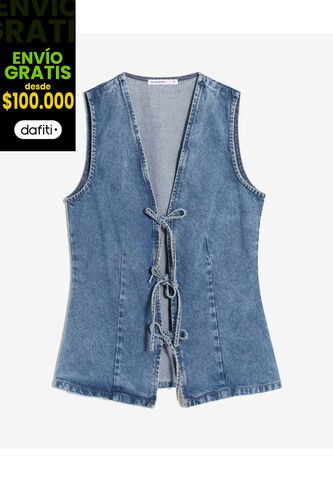 Chaleco Para Mujer Plano Color Azul Marca Seven Seven #28250154 Seven Seven